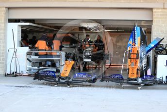 World © Octane Photographic Ltd. Formula 1 – United States GP - Pit Lane. McLaren MCL34. Circuit of the Americas (COTA), Austin, Texas, USA. Thursday 31st October 2019.