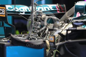 World © Octane Photographic Ltd. Formula 1 – Etihad F1 Grand Prix Abu Dhabi. Aston Martin Cognizant F1 Team AMR21 – Sebastian Vettel. Yas Marina Circuit, Abu Dhabi. Thursday 9th December 2021 Pitlane.