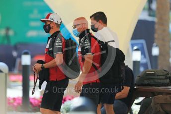World © Octane Photographic Ltd. Formula 1 – Etihad F1 Grand Prix Abu Dhabi. Alfa Romeo Racing Orlen C41 – Kimi Raikkonen. Yas Marina Circuit, Abu Dhabi. Thursday 9th December 2021 Paddock.