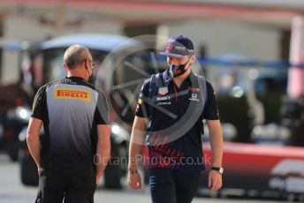 World © Octane Photographic Ltd. Formula 1 – Etihad F1 Grand Prix Abu Dhabi. Red Bull Racing Honda RB16B – Max Verstappen. Yas Marina Circuit, Abu Dhabi. Thursday 9th December 2021 Paddock.
