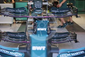 World © Octane Photographic Ltd. Formula 1 – Etihad F1 Grand Prix Abu Dhabi. Aston Martin Cognizant F1 Team AMR21 – Sebastian Vettel. Yas Marina Circuit, Abu Dhabi. Thursday 9th December 2021 Pitlane.