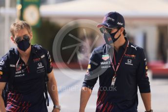World © Octane Photographic Ltd. Formula 1 – Etihad F1 Grand Prix Abu Dhabi. Red Bull Racing Honda RB16B – Sergio Perez. Yas Marina Circuit, Abu Dhabi. Thursday 9th December 2021 Paddock.