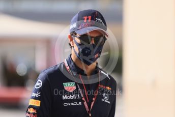 World © Octane Photographic Ltd. Formula 1 – Etihad F1 Grand Prix Abu Dhabi. Red Bull Racing Honda RB16B – Sergio Perez. Yas Marina Circuit, Abu Dhabi. Thursday 9th December 2021 Paddock.