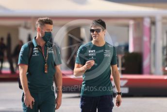 World © Octane Photographic Ltd. Formula 1 – Etihad F1 Grand Prix Abu Dhabi. Aston Martin Cognizant F1 Team AMR21– Lance Stroll. Yas Marina Circuit, Abu Dhabi. Thursday 9th December 2021 Paddock.