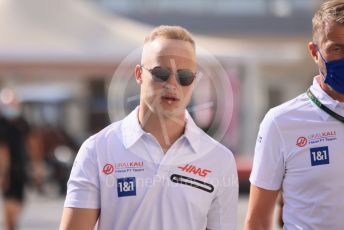 World © Octane Photographic Ltd. Formula 1 – Etihad F1 Grand Prix Abu Dhabi. Uralkali Haas F1 Team VF21 – Nikita Mazepin. Yas Marina Circuit, Abu Dhabi. Thursday 9th December 2021 Paddock.