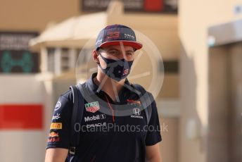 World © Octane Photographic Ltd. Formula 1 – Etihad F1 Grand Prix Abu Dhabi. Red Bull Racing Honda RB16B – Max Verstappen. Yas Marina Circuit, Abu Dhabi. Thursday 9th December 2021 Paddock.