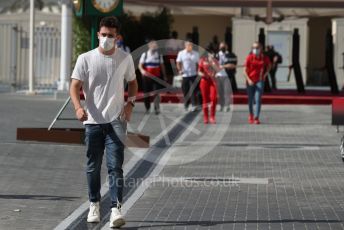 World © Octane Photographic Ltd. Formula 1 – Etihad F1 Grand Prix Abu Dhabi. Scuderia Ferrari Mission Winnow SF21 – Charles Leclerc. Yas Marina Circuit, Abu Dhabi. Thursday 9th December 2021 Paddock.