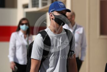 World © Octane Photographic Ltd. Formula 1 – Etihad F1 Grand Prix Abu Dhabi. Uralkali Haas F1 Team VF21 – Mick Schumacher. Yas Marina Circuit, Abu Dhabi. Thursday 9th December 2021 Paddock.
