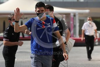 World © Octane Photographic Ltd. Formula 1 – Etihad F1 Grand Prix Abu Dhabi. Alpine F1 Team A521– Esteban Ocon. Yas Marina Circuit, Abu Dhabi. Thursday 9th December 2021 Paddock.