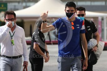 World © Octane Photographic Ltd. Formula 1 – Etihad F1 Grand Prix Abu Dhabi. Alpine F1 Team A521– Esteban Ocon. Yas Marina Circuit, Abu Dhabi. Thursday 9th December 2021 Paddock.
