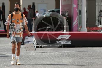 World © Octane Photographic Ltd. Formula 1 – Etihad F1 Grand Prix Abu Dhabi. McLaren F1 Team MCL35M – Daniel Ricciardo. Yas Marina Circuit, Abu Dhabi. Thursday 9th December 2021 Paddock.