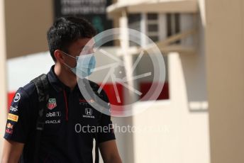 World © Octane Photographic Ltd. Formula 1 – Etihad F1 Grand Prix Abu Dhabi. Red Bull Racing Honda RB16B reserve driver – Alex Albon. Yas Marina Circuit, Abu Dhabi. Thursday 9th December 2021 Paddock.