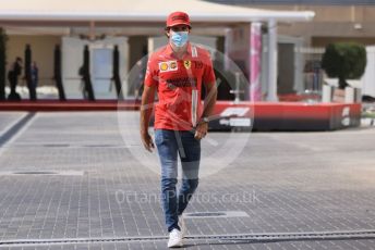 World © Octane Photographic Ltd. Formula 1 – Etihad F1 Grand Prix Abu Dhabi. Scuderia Ferrari Mission Winnow SF21 – Carlos Sainz. Yas Marina Circuit, Abu Dhabi. Thursday 9th December 2021 Paddock.