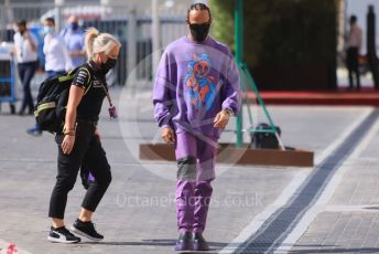 World © Octane Photographic Ltd. Formula 1 – Etihad F1 Grand Prix Abu Dhabi. Mercedes AMG Petronas F1 Team F1 W12 - Lewis Hamilton. Yas Marina Circuit, Abu Dhabi. Thursday 9th December 2021 Paddock.