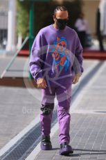 World © Octane Photographic Ltd. Formula 1 – Etihad F1 Grand Prix Abu Dhabi. Mercedes AMG Petronas F1 Team F1 W12 - Lewis Hamilton. Yas Marina Circuit, Abu Dhabi. Thursday 9th December 2021 Paddock.