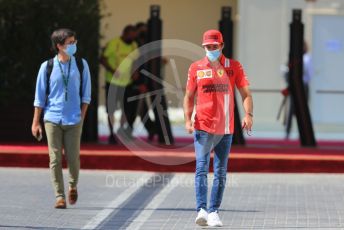 World © Octane Photographic Ltd. Formula 1 – Etihad F1 Grand Prix Abu Dhabi. Scuderia Ferrari Mission Winnow SF21 – Carlos Sainz. Yas Marina Circuit, Abu Dhabi. Thursday 9th December 2021 Paddock.