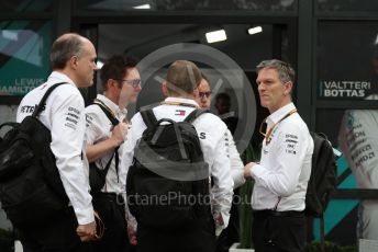 World © Octane Photographic Ltd. Formula 1 – F1 Australian Grand Prix breakdown. James Allison - Technical Director of Mercedes - AMG Petronas Motorsport and team ready to leave. Melbourne, Australia. Friday 13th March 2020.