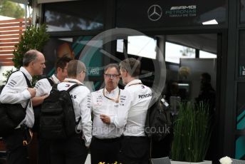 World © Octane Photographic Ltd. Formula 1 – F1 Australian Grand Prix breakdown. James Allison - Technical Director of Mercedes - AMG Petronas Motorsport and team ready to leave. Melbourne, Australia. Friday 13th March 2020.