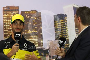 World © Octane Photographic Ltd. Formula 1 – F1 Australian Grand Prix - FIA drivers’ press conference. Renault DP World F1 Team RS20 – Daniel Ricciardo. Melbourne, Australia. Thursday 12th March 2020.
