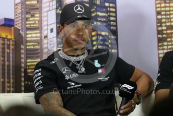 World © Octane Photographic Ltd. Formula 1 – F1 Australian Grand Prix - FIA drivers’ press conference. Mercedes AMG Petronas F1 W11 EQ Performance - Lewis Hamilton. Melbourne, Australia. Thursday 12th March 2020.