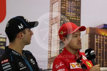 World © Octane Photographic Ltd. Formula 1 – F1 Australian Grand Prix - FIA drivers’ press conference. ROKiT Williams Racing FW43 – Nicholas Latifi and Scuderia Ferrari SF1000 – Sebastian Vettel. Melbourne, Australia. Thursday 12th March 2020.