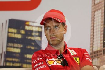 World © Octane Photographic Ltd. Formula 1 – F1 Australian Grand Prix - FIA drivers’ press conference. Scuderia Ferrari SF1000 – Sebastian Vettel. Melbourne, Australia. Thursday 12th March 2020.