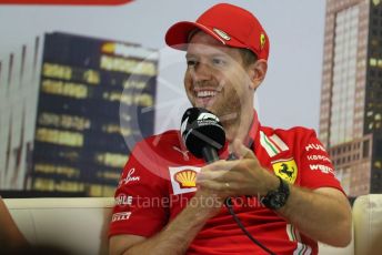 World © Octane Photographic Ltd. Formula 1 – F1 Australian Grand Prix - FIA drivers’ press conference. Scuderia Ferrari SF1000 – Sebastian Vettel. Melbourne, Australia. Thursday 12th March 2020.