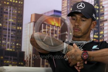 World © Octane Photographic Ltd. Formula 1 – F1 Australian Grand Prix - FIA drivers’ press conference. Mercedes AMG Petronas F1 W11 EQ Performance - Lewis Hamilton. Melbourne, Australia. Thursday 12th March 2020.