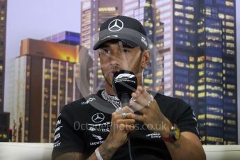 World © Octane Photographic Ltd. Formula 1 – F1 Australian Grand Prix - FIA drivers’ press conference. Mercedes AMG Petronas F1 W11 EQ Performance - Lewis Hamilton. Melbourne, Australia. Thursday 12th March 2020.