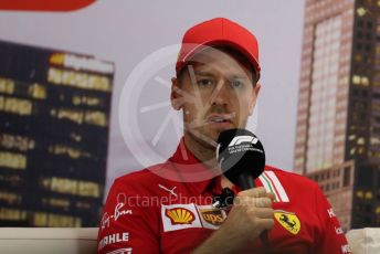 World © Octane Photographic Ltd. Formula 1 – F1 Australian Grand Prix - FIA drivers’ press conference. Scuderia Ferrari SF1000 – Sebastian Vettel. Melbourne, Australia. Thursday 12th March 2020.