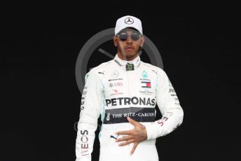World © Octane Photographic Ltd. Formula 1 – F1 Australian Grand Prix - FIA photocall. Mercedes AMG Petronas F1 W11 EQ Performance - Lewis Hamilton. Melbourne, Australia. Thursday 12th March 2020.