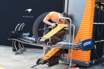 World © Octane Photographic Ltd. Formula 1 – F1 Australian Grand Prix. McLaren MCL35 front wing. Melbourne, Australia. Wednesday 11th March 2020.