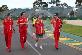World © Octane Photographic Ltd. Formula 1 – F1 Australian Grand Prix - Track Walk. Scuderia Ferrari SF1000 – Sebastian Vettel. Melbourne, Australia. Wednesday 11th March 2020.