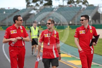 World © Octane Photographic Ltd. Formula 1 – F1 Australian Grand Prix - Track Walk. Scuderia Ferrari SF1000 – Sebastian Vettel. Melbourne, Australia. Wednesday 11th March 2020.