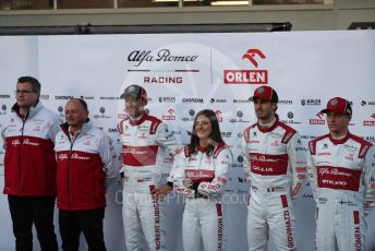 World © Octane Photographic Ltd. Formula 1 – F1 Pre-season Test 1 - Day 1. Frederic Vasseur – Team Principal and CEO of Alfa Romeo Racing Orlen, Reserve Driver – Robert Kubica, Test Driver – Tata Calderon, Antonio Giovinazzi and Kimi Raikkonen. Circuit de Barcelona-Catalunya, Spain. Wednesday 19th February 2020.