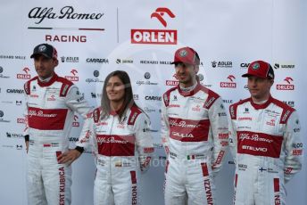 World © Octane Photographic Ltd. Formula 1 – F1 Pre-season Test 1 - Day 1. Alfa Romeo Racing Orlen, Reserve Driver – Robert Kubica, Test Driver – Tata Calderon, Antonio Giovinazzi and Kimi Raikkonen. Circuit de Barcelona-Catalunya, Spain. Wednesday 19th February 2020.