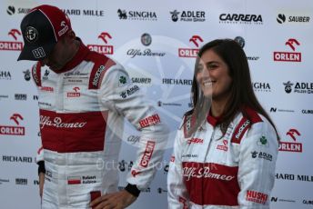 World © Octane Photographic Ltd. Formula 1 – F1 Pre-season Test 1 - Day 1. Alfa Romeo Racing Orlen C39 Reserve Driver – Robert Kubica and Test Driver – Tatiana Calderon. Circuit de Barcelona-Catalunya, Spain. Wednesday 19th February 2020