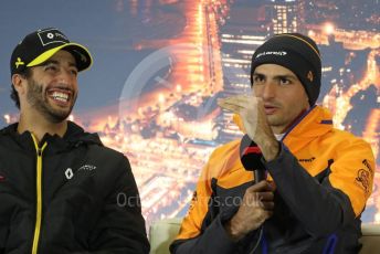 World © Octane Photographic Ltd. Formula 1 – F1 Pre-season Test 2 - Day 1 - Press Conference 1. Renault Sport F1 Team – Daniel Ricciardo and McLaren – Carlos Sainz. Circuit de Barcelona-Catalunya, Spain. Wednesday 26th February 2020.