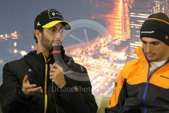 World © Octane Photographic Ltd. Formula 1 – F1 Pre-season Test 2 - Day 1 - Press Conference 1. Renault Sport F1 Team – Daniel Ricciardo and McLaren – Carlos Sainz. Circuit de Barcelona-Catalunya, Spain. Wednesday 26th February 2020.