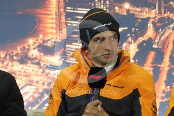 World © Octane Photographic Ltd. Formula 1 – F1 Pre-season Test 2 - Day 1 - Press Conference 1. McLaren – Carlos Sainz. Circuit de Barcelona-Catalunya, Spain. Wednesday 26th February 2020.