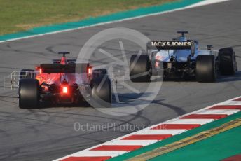 World © Octane Photographic Ltd. Formula 1 – F1 Pre-season Test 1 - Day 3. Haas F1 Team VF20 – Romain Grosjean and Scuderia Ferrari SF1000 – Sebastian Vettel. Circuit de Barcelona-Catalunya, Spain. Friday 21st February 2020.