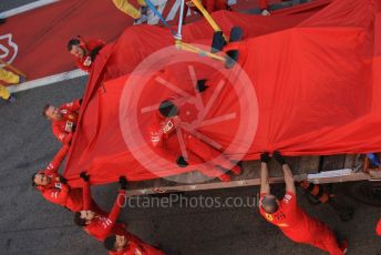 World © Octane Photographic Ltd. Formula 1 – F1 Pre-season Test 1 - Day 3. Scuderia Ferrari SF1000 of Sebastian Vettel is returned to the pits after stopping on track. Circuit de Barcelona-Catalunya, Spain. Friday 21st February 2020.