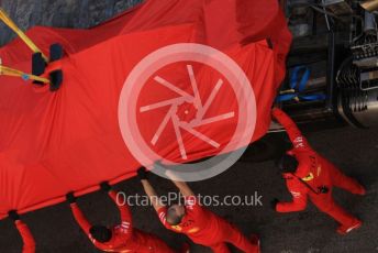 World © Octane Photographic Ltd. Formula 1 – F1 Pre-season Test 1 - Day 3. Scuderia Ferrari SF1000 of Sebastian Vettel is returned to the pits after stopping on track. Circuit de Barcelona-Catalunya, Spain. Friday 21st February 2020.
