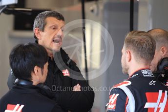 World © Octane Photographic Ltd. Formula 1 – F1 Pre-season Test 1 - Day 3. Haas F1 Team VF20 – Kevin Magnussen and Guenther Steiner  - Team Principal of Rich Energy Haas F1 Team. Circuit de Barcelona-Catalunya, Spain. Friday 21st February 2020.