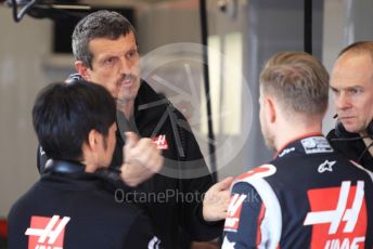 World © Octane Photographic Ltd. Formula 1 – F1 Pre-season Test 1 - Day 3. Haas F1 Team VF20 – Kevin Magnussen and Guenther Steiner - Team Principal of Rich Energy Haas F1 Team. Circuit de Barcelona-Catalunya, Spain. Friday 21st February 2020.