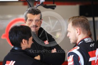World © Octane Photographic Ltd. Formula 1 – F1 Pre-season Test 1 - Day 3. Haas F1 Team VF20 – Kevin Magnussen and Guenther Steiner  - Team Principal of Rich Energy Haas F1 Team. Circuit de Barcelona-Catalunya, Spain. Friday 21st February 2020.