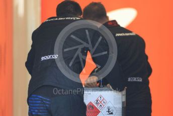 World © Octane Photographic Ltd. Formula 1 – F1 Pre-season Test 1 - Day 3. McLaren MCL35 fuel delivery. Circuit de Barcelona-Catalunya, Spain. Friday 21st February 2020.