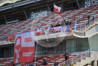 World © Octane Photographic Ltd. Formula 1 – F1 Pre-season Test 2 - Day 1. Robert Kubica fans. Circuit de Barcelona-Catalunya, Spain. Wednesday 26th February 2020.
