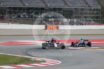 World © Octane Photographic Ltd. Formula 1 – F1 Pre-season Test 2 - Day 1. Alfa Romeo Racing Orlen C39 Reserve Driver – Robert Kubica and Mercedes AMG Petronas F1 W11 EQ Performance - Lewis Hamilton. Circuit de Barcelona-Catalunya, Spain. Wednesday 26th February 2020.