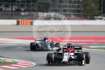World © Octane Photographic Ltd. Formula 1 – F1 Pre-season Test 2 - Day 1. Alfa Romeo Racing Orlen C39 Reserve Driver – Robert Kubica and Mercedes AMG Petronas F1 W11 EQ Performance - Lewis Hamilton. Circuit de Barcelona-Catalunya, Spain. Wednesday 26th February 2020.